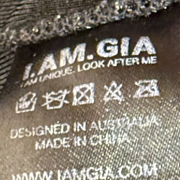 I Am Gia Black Crop Wrap Top Long Sleeve XS - Picture 8 of 10